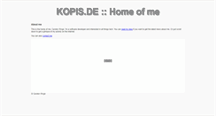 Desktop Screenshot of blog.kopis.de